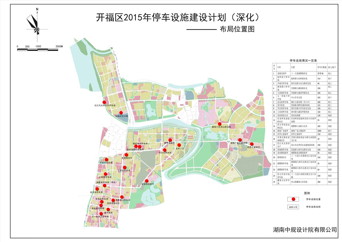 开福区2015年停车设施建设计划